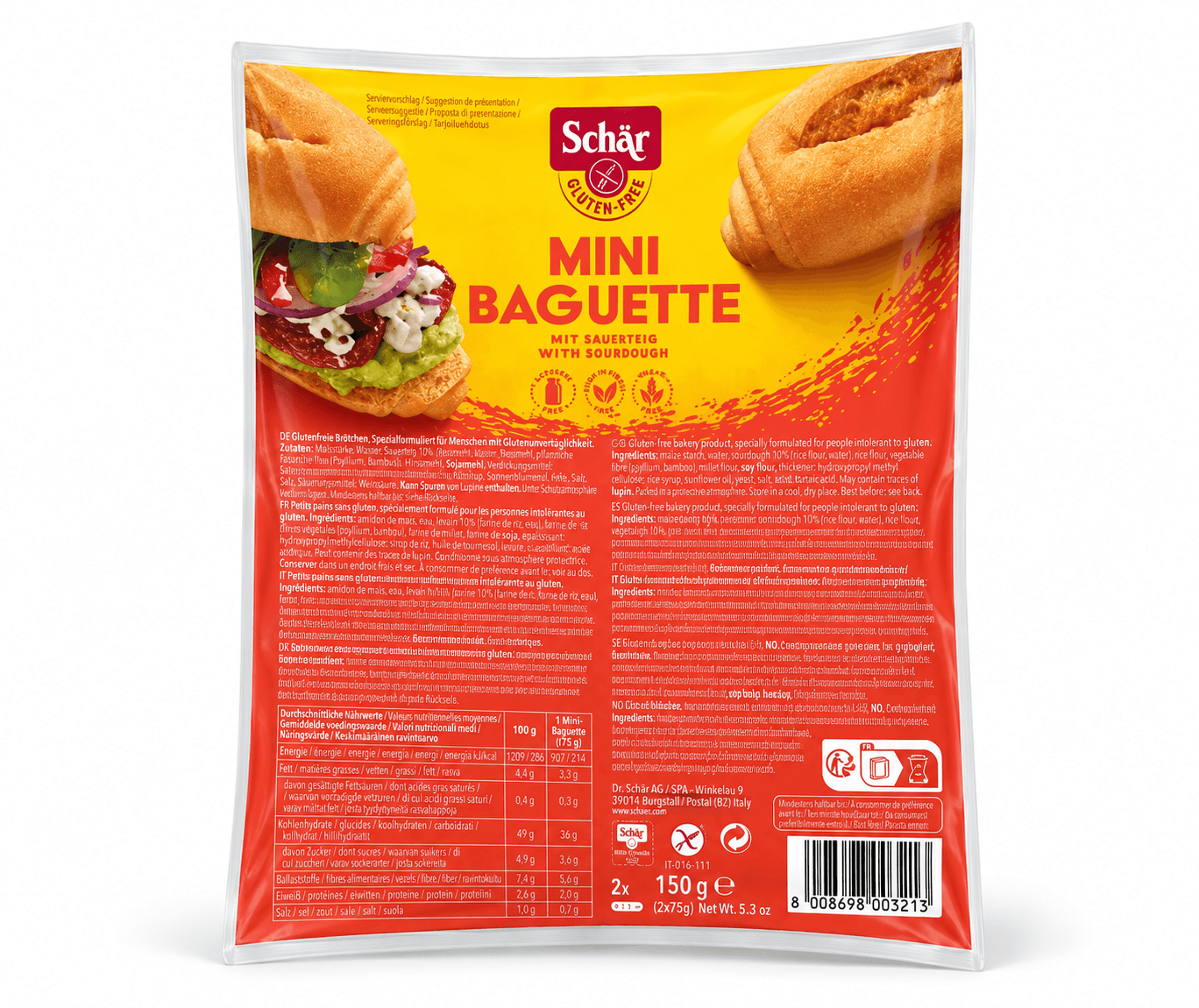 Багети без глютену міні Дуо MINI BAGUETTE 150g - зображення 1