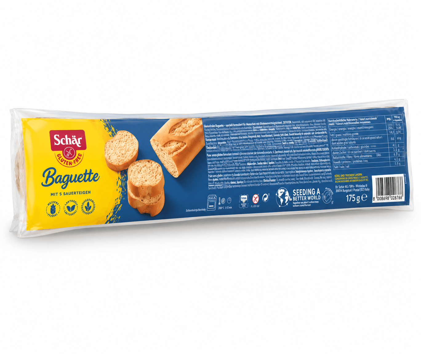 Традиційний французький багет без глютену BAGUETTE 175g