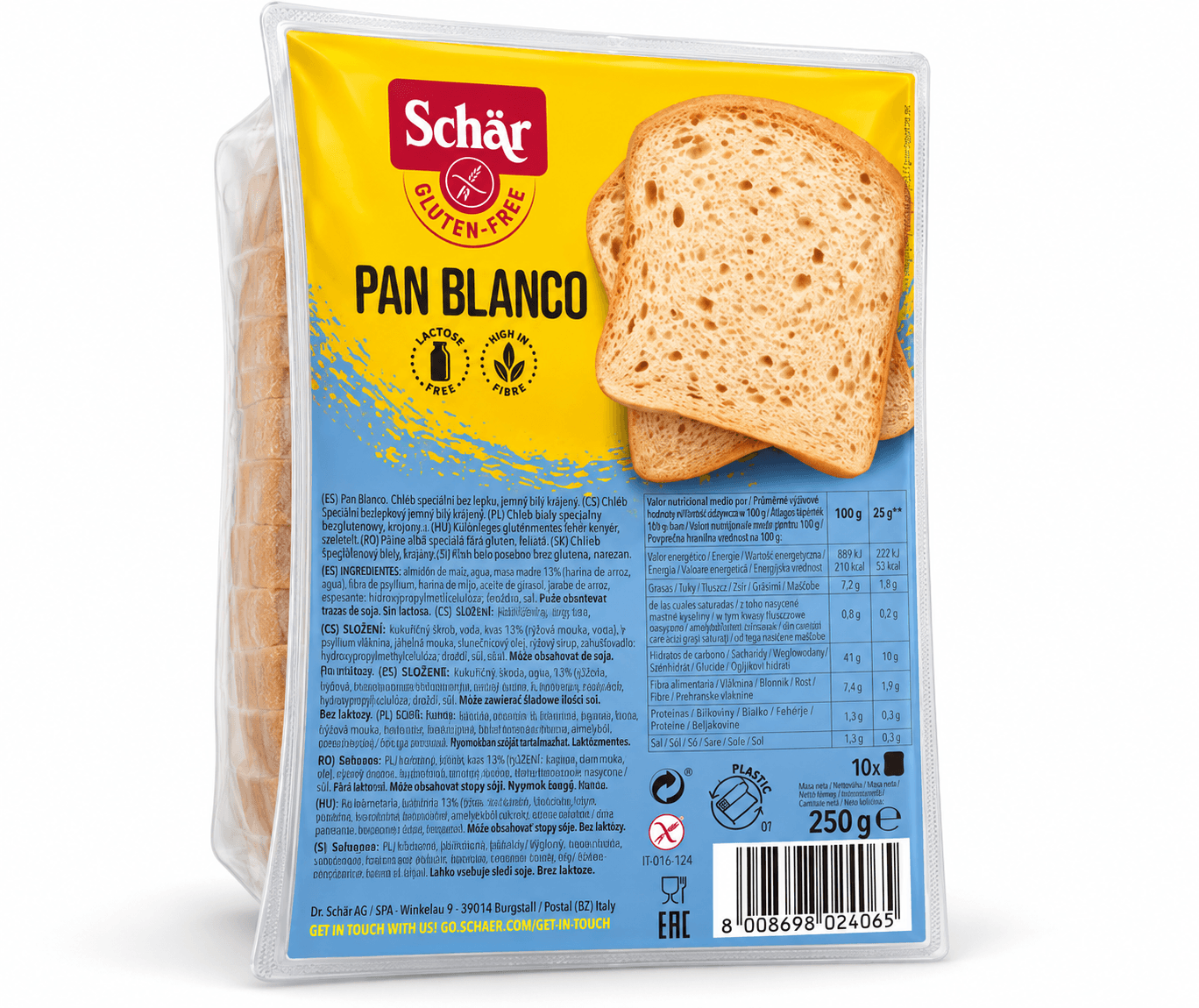 Хліб без глютену білий PAN BLANCO 250g