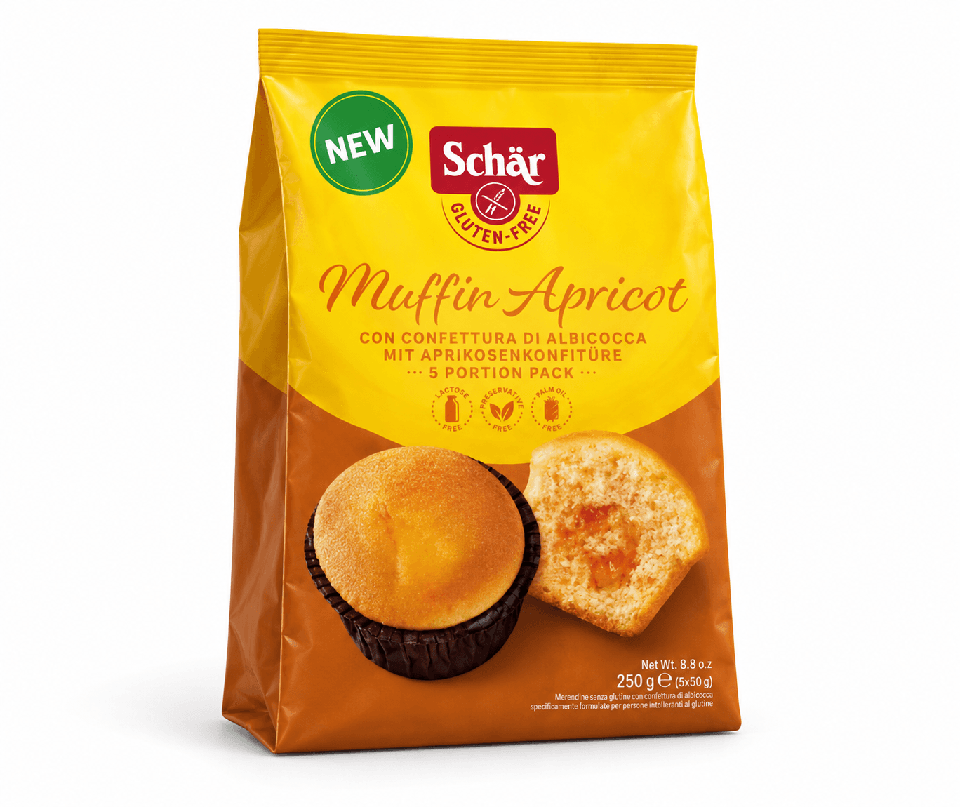 Мафін без глютену з абрикосовим джемом MUFFIN APRICOT 50g - зображення 1