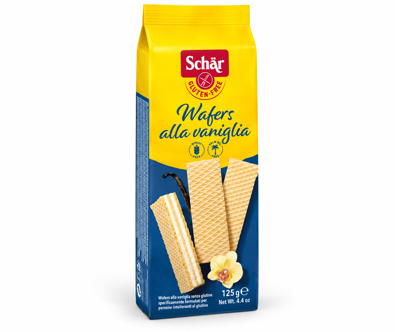 Вафлі без глютену ванільні WAFERS ALLA VANIGLIA 125g - зображення 1