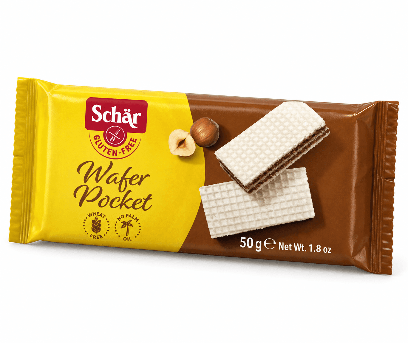 Вафлі без глютенуз горіховим кремом WAFER POCKET 50g